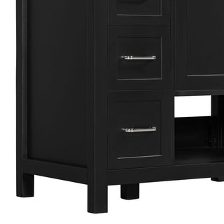Bathroom Vanity With Sink Top, Bathroom Vanity Cabinet With 2 Doors And 2 Drawers, Open Shelf