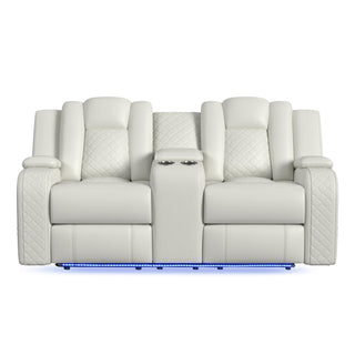 Carlo - Power Motion Loveseat With Power Headrest, Console And LED