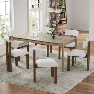 Modern Upholstered Armless Dining Chairs With Metal Legs