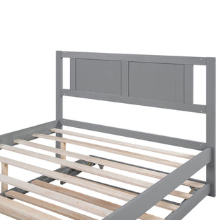 Platform Bed With Adjustable Trundle