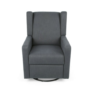 Landau Contemporary Fabric Upholstered Swivel Recliner