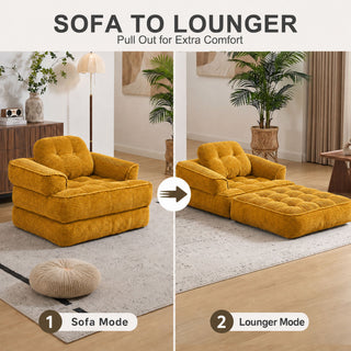 Convertible 2 In 1 Armrest Sofa For Bedroom