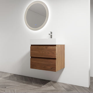 Wall Mounted Bathroom Vanity And Sink, 2 Soft Close Drawers