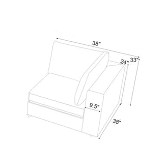 Corner Modular Sectional Sofa - Black