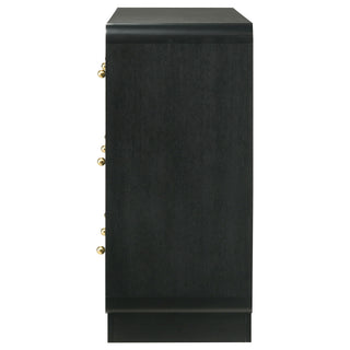 Burton - 6 Drawer Dresser Cabinet - Black