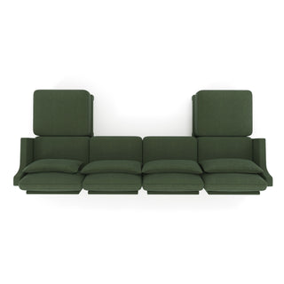 Stylish Sofa With Ottoman And Lumbar Pillows, Ergonomic Design