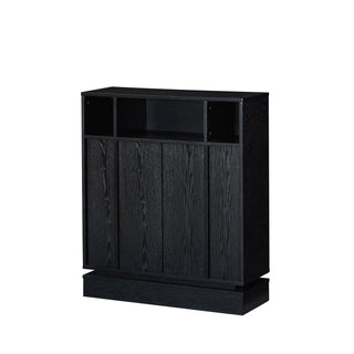 Fluted Sideboard Buffet Cabinet With 2 Doors And Adjustable Shelf, Storage Cabinet For Entryway