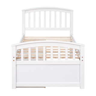 Platform Storage Bed Solid Wood Bed With 6 Drawers