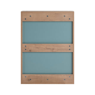 20" Wall Mounted Bathroom Mirror Cabinet With Adjustable Shelves Storage Cabinet - Imitative Oak