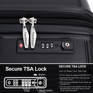 Expandable Hardshell Suitcase Double Spinner Wheels Luggage Sets