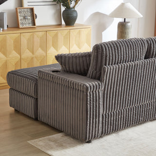 3 Seater Sofa With 2 Ottomans For Living Room