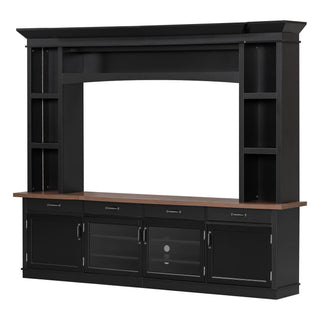 Extra Long TV Stand With 7 Color LED Lights, Adjustable Shelves & Storage Cabinets