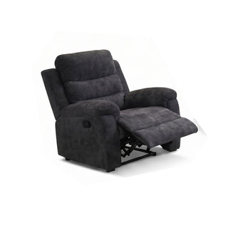 Manual Recliner Chair With 150° Recline, For Living Room - Dark Gray