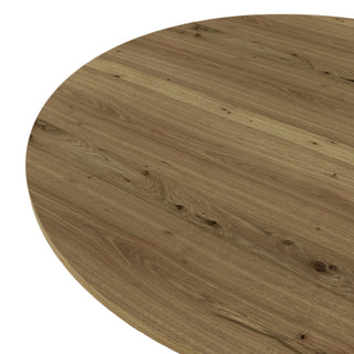 Round Dining Table, For 2 - 4 People - Rustic Brown