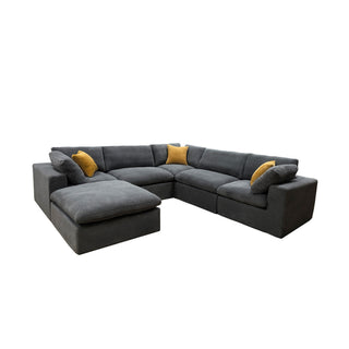 Custom Configuration Modular Sectional & Toss Pillows