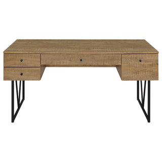 Vellun - 4 Drawer Writing Desk - Mango Color