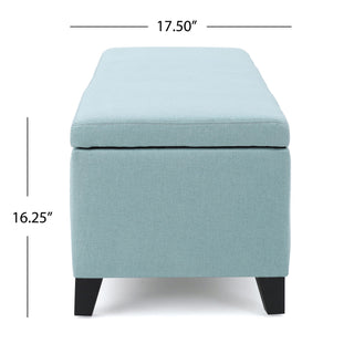 Contemporary Storage Ottoman Bench With Upholstery