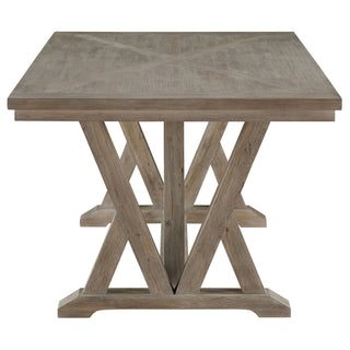 Ruston - Rectangular Dining Table With Trestle Design - Gray