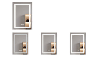 Bathroom Medicine Cabinet With LED Mirror, Anti-Fog, Waterproof, 3000K~6000K Single Door Lighted Bathroom Cabinet With Touch Swich