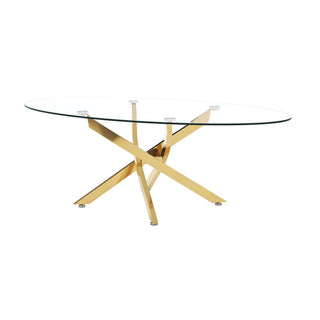 Oval Coffee Table For Living Room - Gold