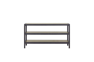 Console Table With Insets - Black