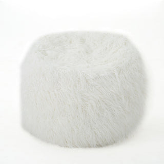 Mahin - Rounded 5 Foot Bean Bag Cozy Modern Design - White