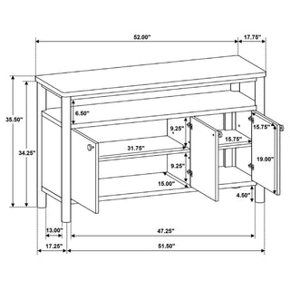 Graham - Sideboard With Open Shelf - Walnut