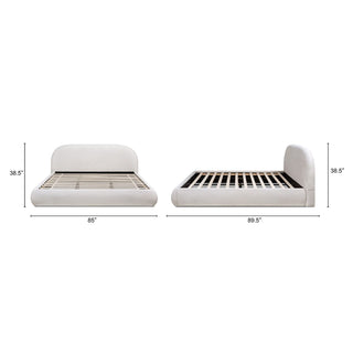Archie Puffy Grounded - Upholstered Platform Bed