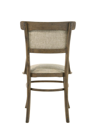 Bistro - Dining Table With Off Fabric Dining Chairs