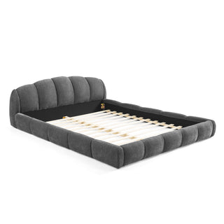 Upholstered Platform Bed Frame, Low Profile Floor Bed, No Box Spring Required