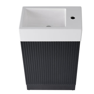 Modern Bathroom Vanity With Sink And 2 Tier Shelf
