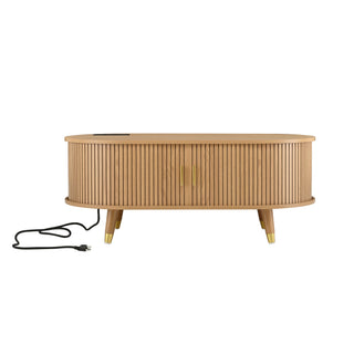 TV Stand & Coffee Table Set With Charging Station