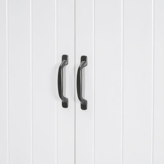 Modern Bathroom Storage Cabinet With Two Laundry Baskets, One Drawer, Adjustable Shelf