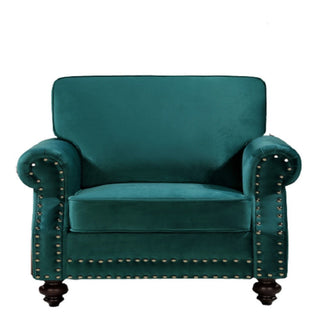 Upholstered Accent Armchair With Turned Legs For Living Room