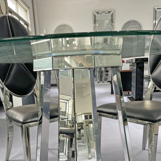 Round Dining Table For Kitchen - Silver