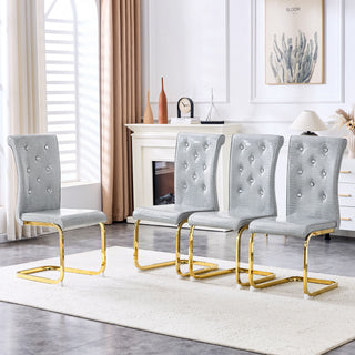 Elegant Design Alligator Skin Upholstered Dining Chairs