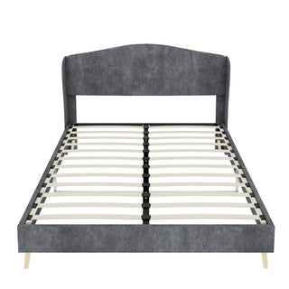 Upholstered Bed, Tufted Headboard, Comfortable Sleep