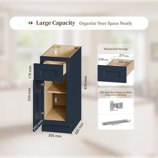 Shaker Base Cabinet & Soft-Close Door And Drawer