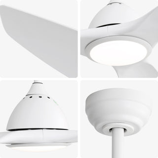 Bredoom Ceiling Fan With Remote Control And LED Light, Blades, Reversible DC Motor For Indoor / Outdoor Use