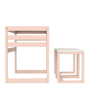 Signy - 3 Piece Activity Table Set - Pink / White