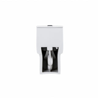 Elegant One Piece Toilet With Tornado Dual Flush, Siphonic S Trap 12", Soft Close Seat, Dual Flush, Ada Height, Glossy - Gloss White