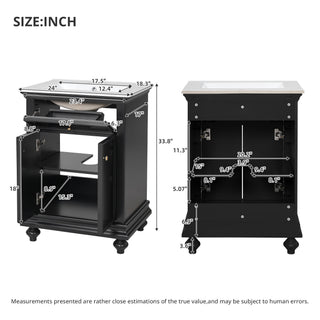 Modern Bathroom Vanity With Tip-Out Drawer And Soft-Close Hinges