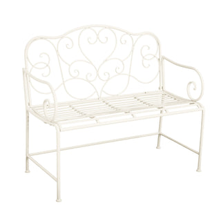 Sunnydaze - Outdoor Garden Bench - Matte White
