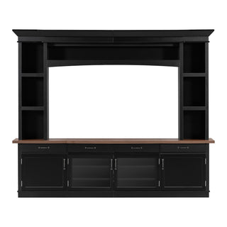 Extra Long TV Stand With 7 Color LED Lights, Adjustable Shelves & Storage Cabinets