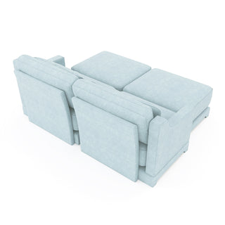 Stylish Sofa With Ottoman And Lumbar Pillows, Ergonomic Design
