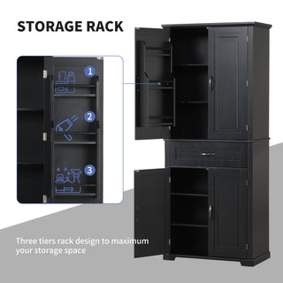 Bathroom Storage Cabinet With Doors And Drawer, Adjustable Shelf