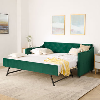 Daybed With Pop Up Trundle And USB Charging Armrest