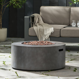 Round Iron Fire Pit With 40, 000 Btu