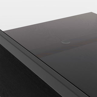 Rectangle Coffee Table With Tempered Glass Top And Legs, Modern Table For Living Room