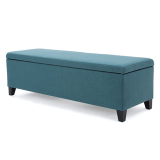 Contemporary Storage Ottoman Bench With Upholstery